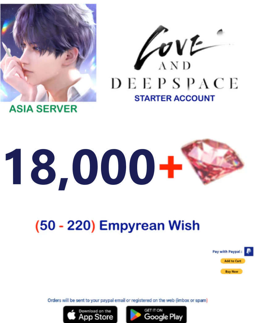 (Asia Server) 18.000 + Diamonds  Love and Deepspace Account