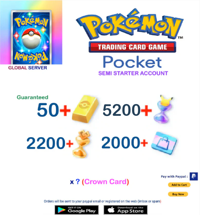 [GLOBAL SERVER] ??? Pokemon Tcg  Pocket Starter Reroll Account