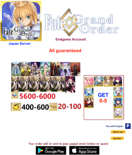 ⭐[JP Server] custom  + 5k SQ Fate Grand Order FGO  Endgame  v18