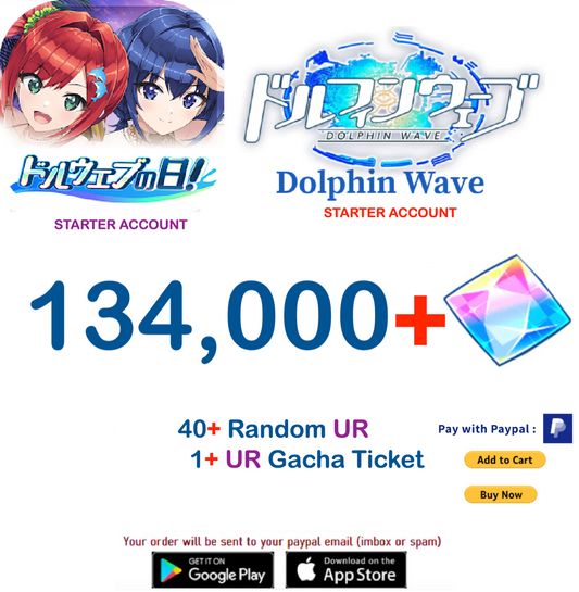 (Japan Server)  134.000+ Gems +40 UR  Dolphin Wave Reroll Starter Account