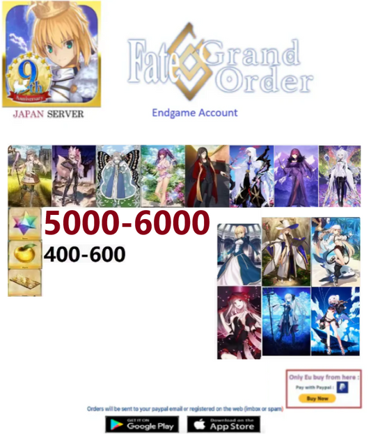 [JAPAN SERVER]  Custom  Fate Grand Order FGO Endgame   Account v1