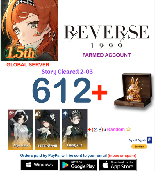[GLOBAL SERVER][INSTANT DELIVERY] ?? Unilog + Liang Yue + Anjo Nala ⭐  Reverse 1999 Farmed Account