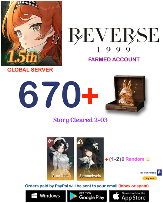 [GLOBAL SERVER][INSTANT DELIVERY] ?? + Unilog + Anjo Nala + (1-2) 6 ⭐  Reverse 1999 Farmed Account