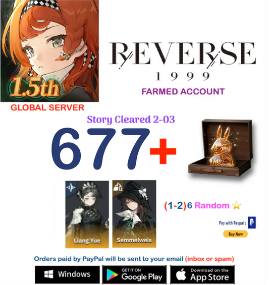 [Global Server] Liang Yue   Reverse: 1999  Farmed  Account