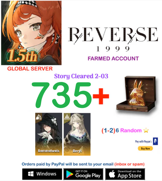 [GLOBAL SERVER][INSTANT DELIVERY] ?? Unilog + Beryl  + (1-6)-6* Reverse: 1999  Farmed Account v1