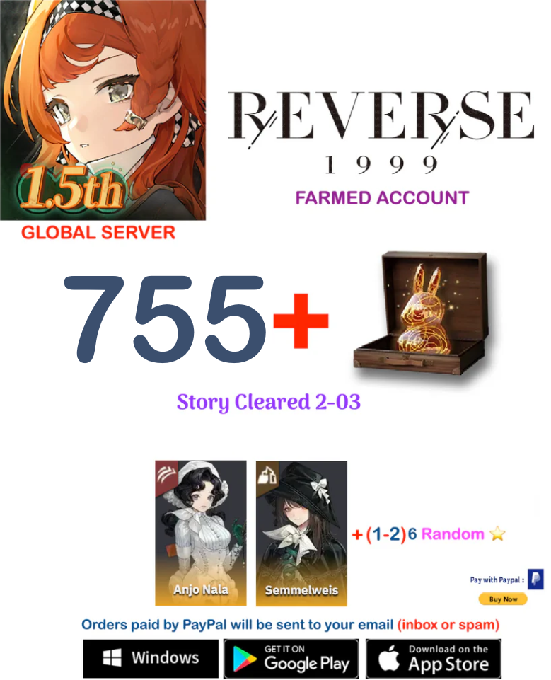 [GLOBAL SERVER][INSTANT DELIVERY] 752 + Unilog + Anjo Nala + (1-2) 6 ⭐  Reverse 1999 Farmed Account