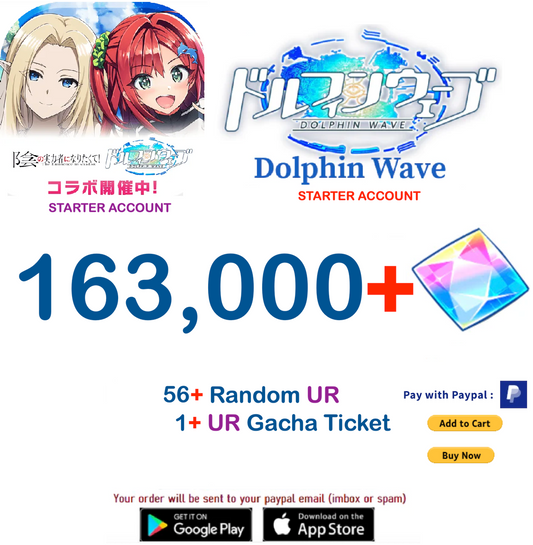 (Japan Server)  155.000+ Gems +55 UR  Dolphin Wave Reroll Starter Account