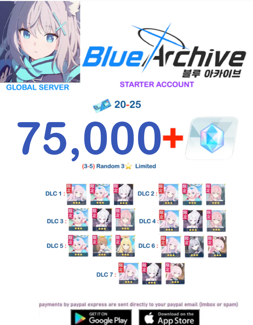 ⭐GLOBAL SERVER⭐Multiple Combinations ⭐  Blue Archive  Reroll Account