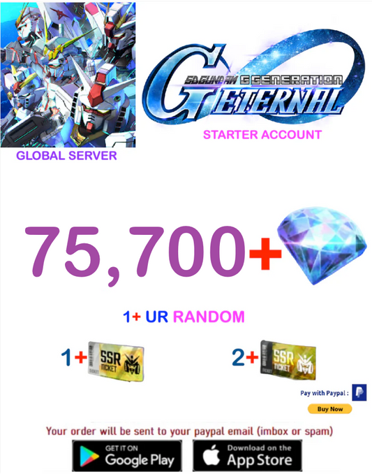 [Global Server/INSTANT DELIVERY]  Gundam G Generation ETERNAL Fresh Starter Account