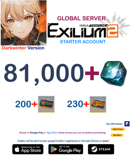 (Global Server-America- DarkWinter)  81.000 + Collapse Piece GIRLS' FRONTLINE 2: EXILIUM Starter account
