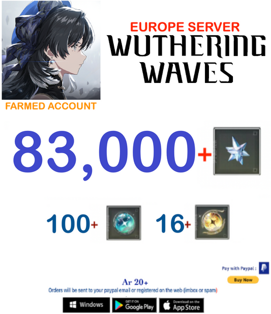 (Europe Server) Wuthering Waves Farmed Account v2 (SPECIAL OFFER)