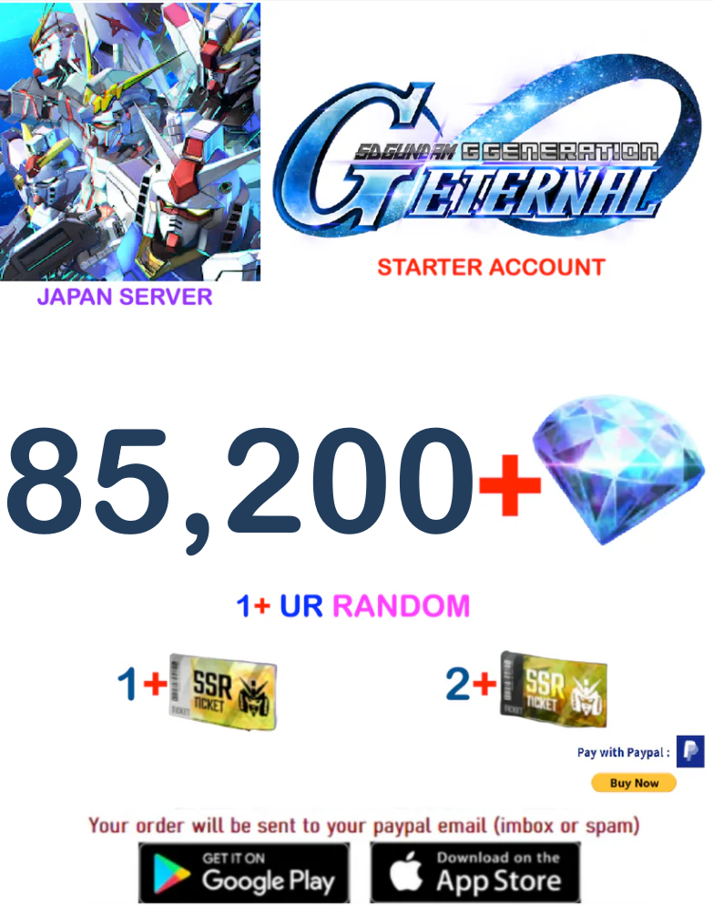 [Global Server/INSTANT DELIVERY]  Gundam G Generation ETERNAL Fresh Starter Account