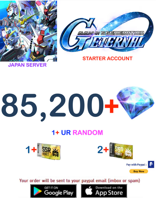 [Global Server/INSTANT DELIVERY]  Gundam G Generation ETERNAL Fresh Starter Account