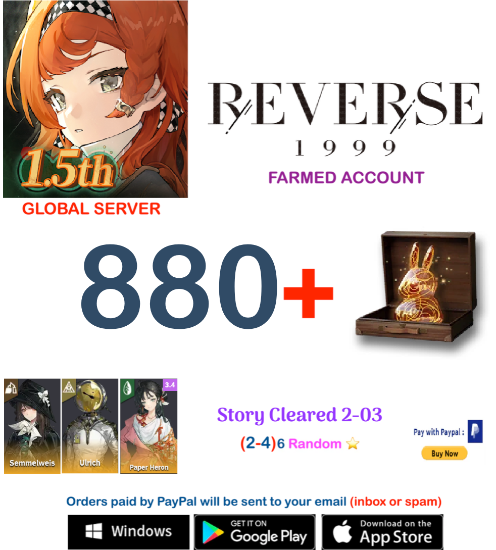 [GLOBAL SERVER][INSTANT DELIVERY]  ?? Unilog + Paper heron +  Reverse: 1999  Farmed Account