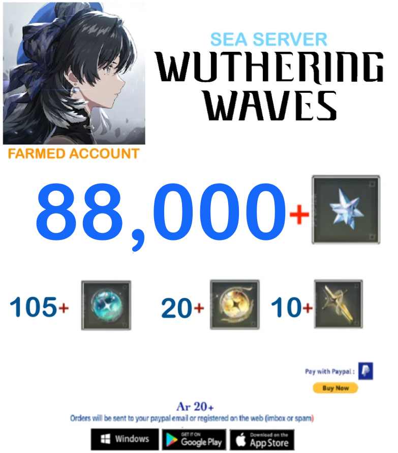 (Sea Server)  Wuthering Waves Farmed Account