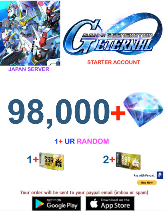 [Global Server/INSTANT DELIVERY]  Gundam G Generation ETERNAL Fresh Starter Account with Extra Resources