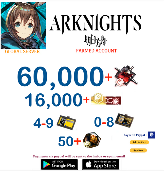 [Global Server] 50,000 +Orundum Arknights Farmed Account