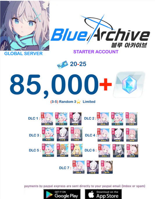 ⭐GLOBAL SERVER⭐Multiple Combinations ⭐  Blue Archive  Reroll Account