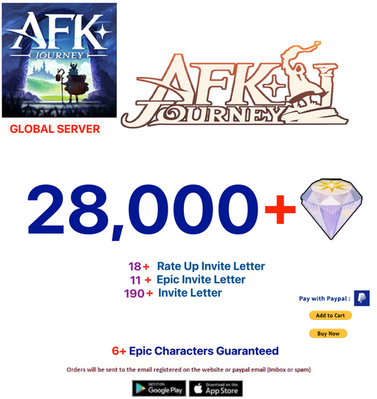 ⭐[Global Server ]⭐  28,000+ Diamonds   AFK Journey Starter Account