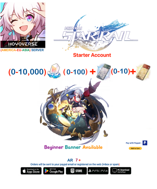 [All Server] Topaz Honkai Star Rail Starter Account