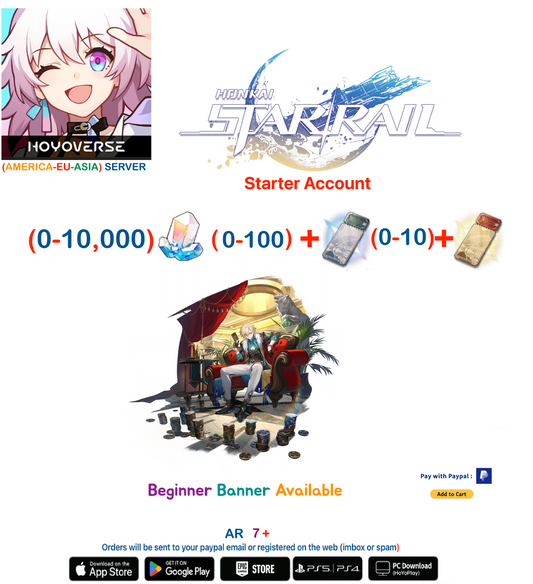 [All Server]Aventurine  Honkai Star Rail Starter  Account