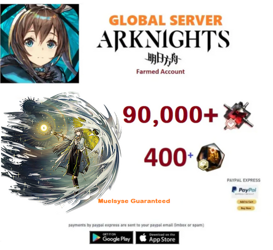 [Global Server] 90,000 +Orundum + Muelsyse  -    Arknights Farmed Account