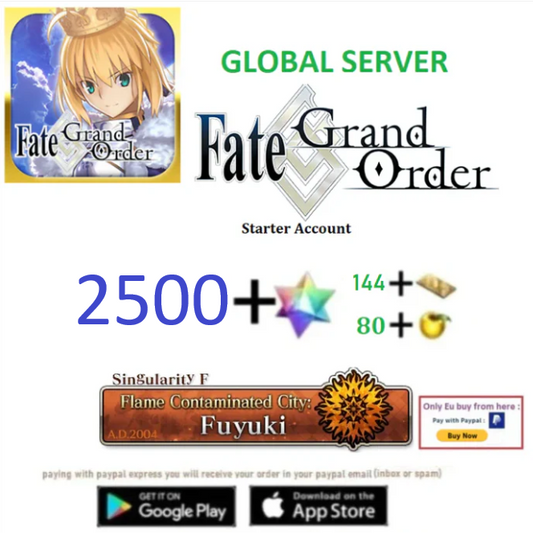 [NA Server] 2500 + SQ Fate Grand Order FGO Quartz  Reroll Starter