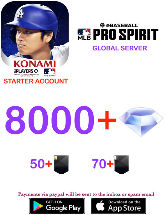 ⭐GLOBAL SERVER⭐ INSTANT DELIVERY⭐ 8000+ Diamonds MLB PRO SPIRIT Starter Account