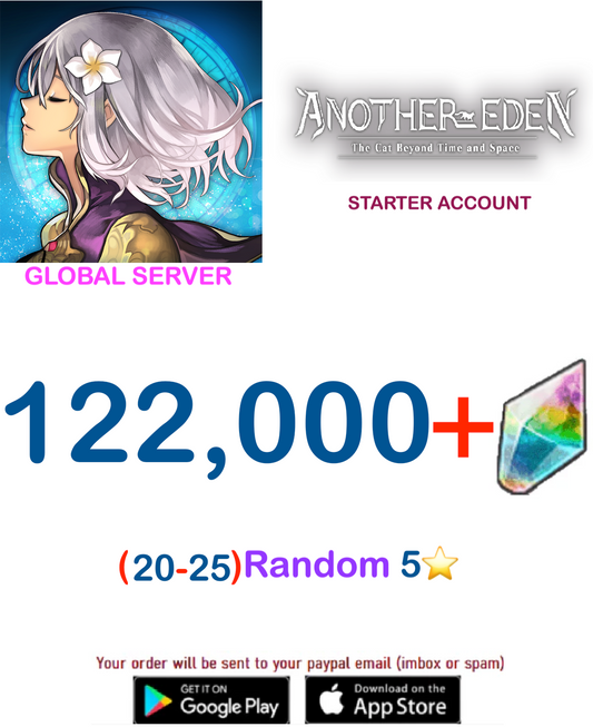 (Global Server) 122,000 Gems Another Eden Starter Account v1