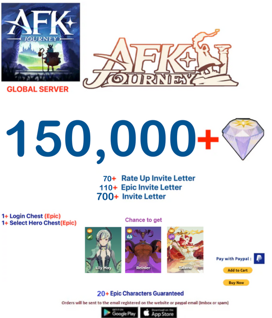 ⭐[Global Server ]⭐  150,000+ Diamonds   AFK Journey Semi Starter Account