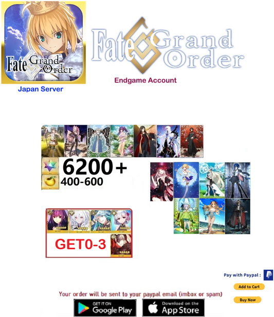 [JAPAN SERVER]  Custom v5 Fate Grand Order FGO Endgame  Account