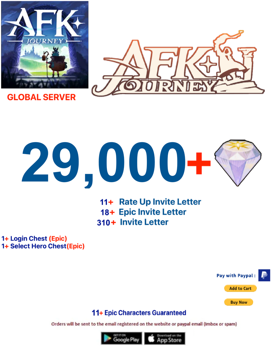 ⭐[Global Server ]⭐  29000+ Diamonds   AFK Journey Starter Account