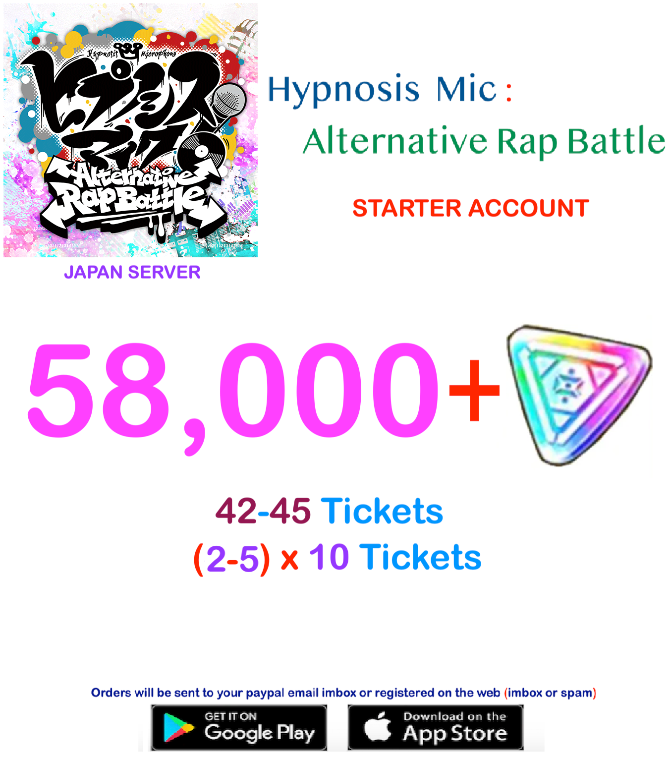 [JAPAN SERVER] Hypnosis Mic: Alternative Rap Battle Starter Account v1