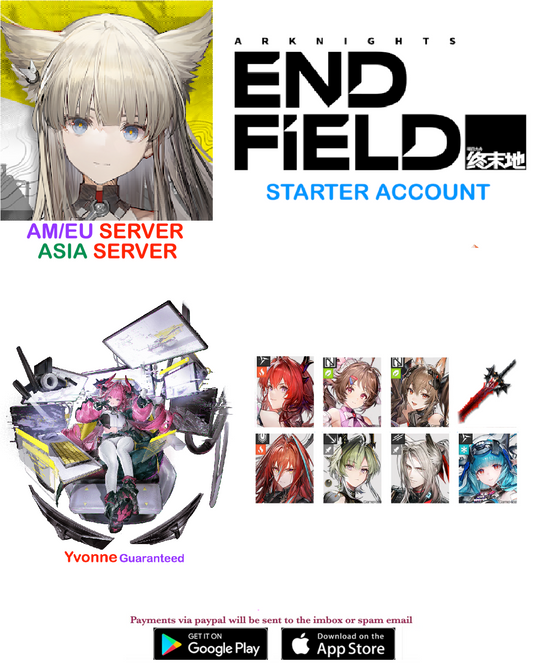 [NA/EU/ASIA SERVER] Yvonne  / Arknights: Endfield Starter Account