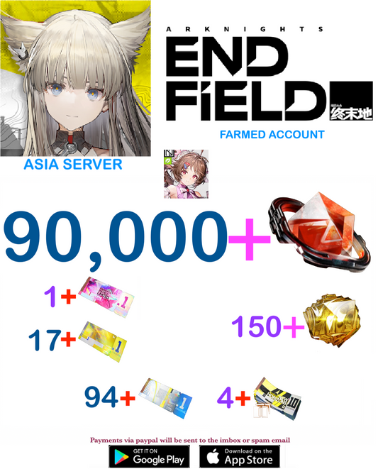 [ASIA SERVER][INSTANT DELIVERY] 63000+ Oroberyl  / Arknights: Endfield Farmed Account v3