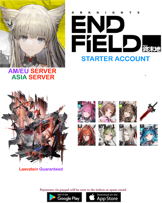 [NA/EU/ASIA SERVER] Laevatain  / Arknights: Endfield Starter Account