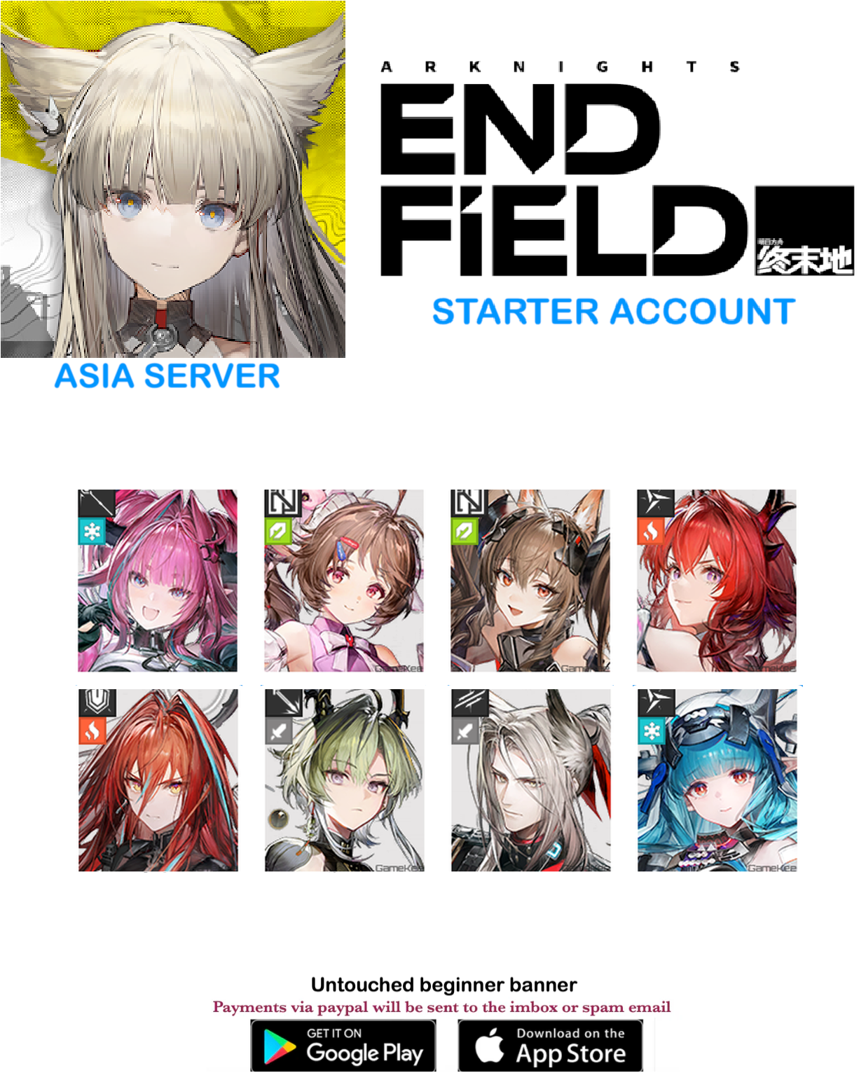 [ASIA SERVER] Multiple combinations  / Arknights: Endfield Starter Account