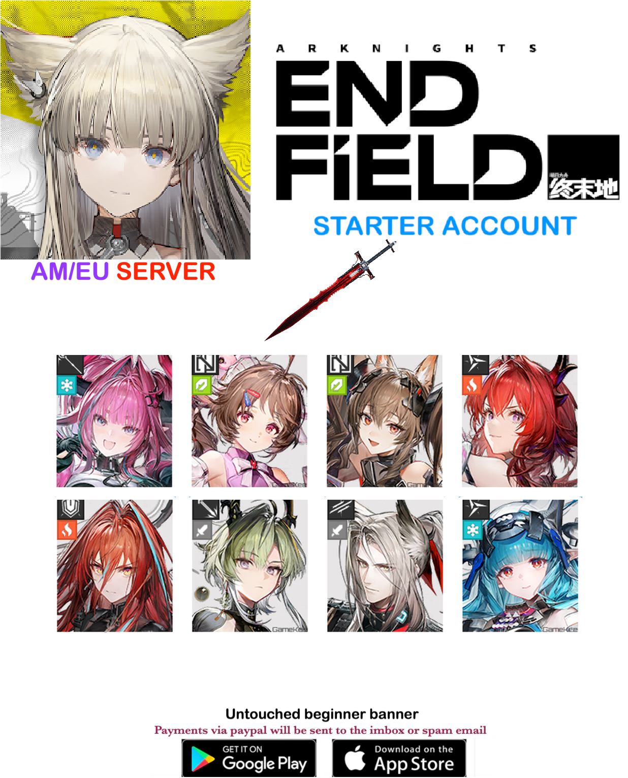 [NA/EU SERVER] Multiple combinations  / Arknights: Endfield Starter Account