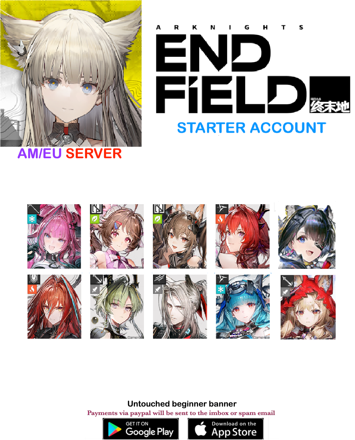 [NA/EU SERVER] Multiple combinations  / Arknights: Endfield Starter Account