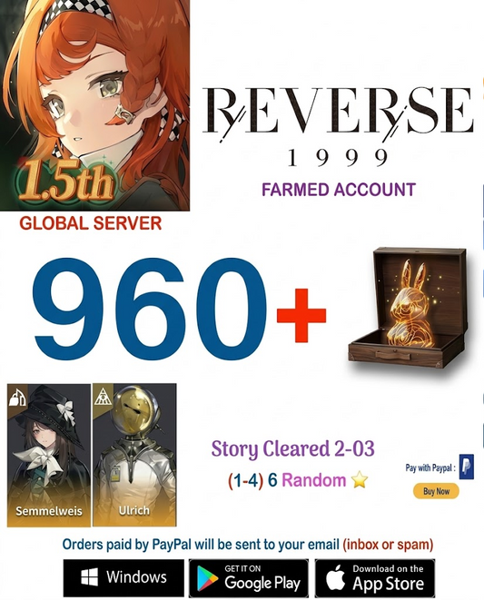 [GLOBAL SERVER][INSTANT DELIVERY]  960 Unilog + (2-4)-6* Reverse: 1999  Farmed Account