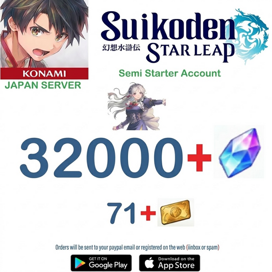 [JAPAN SERVER] ?? Gems  Suikoden StearLeap Semi  Starter Account
