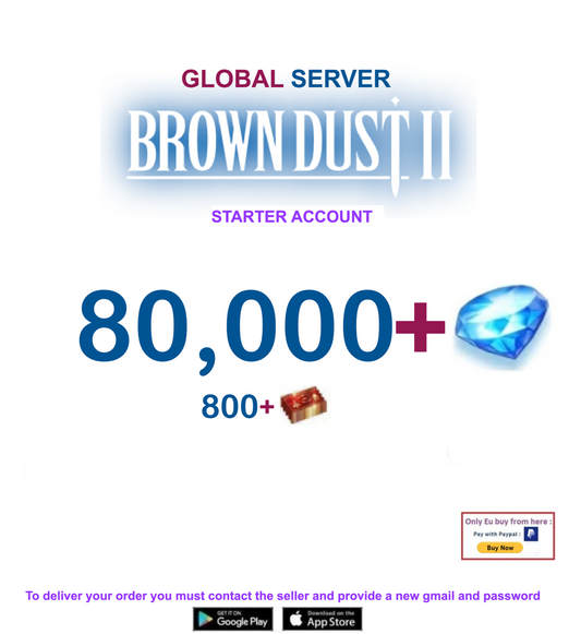 [Global Server/INSTANT DELIVERY] 80,000 Gems  BDust 2 Starter Reroll Account