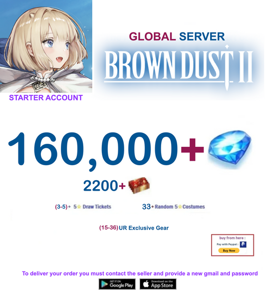 [Global Server/Unlinked] 150,000 Gems  BDust 2 Starter Reroll Account