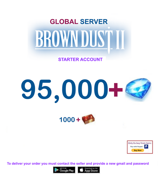 [Global Server/INSTANT DELIVERY] 95,000 Gems  BDust 2 Starter Reroll Account