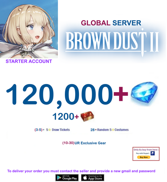 [Global Server/Unlinked] 120,000 Gems  BDust 2 Starter Reroll Account