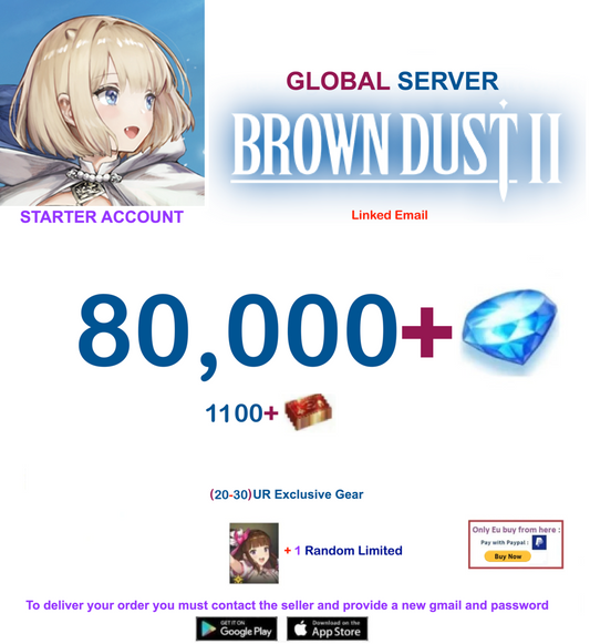 [Global Server/INSTANT DELIVERY] 80,000 Gems  BDust 2 Starter Reroll Account