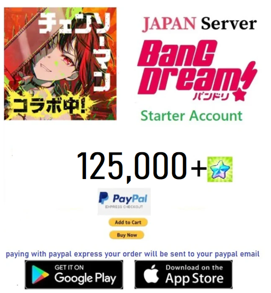 🔥[JP SERVER] 🔥 Buy 2-GET 3 - 125,000+   BanG Dream Girls Band Party Bandori Starter Reroll Account