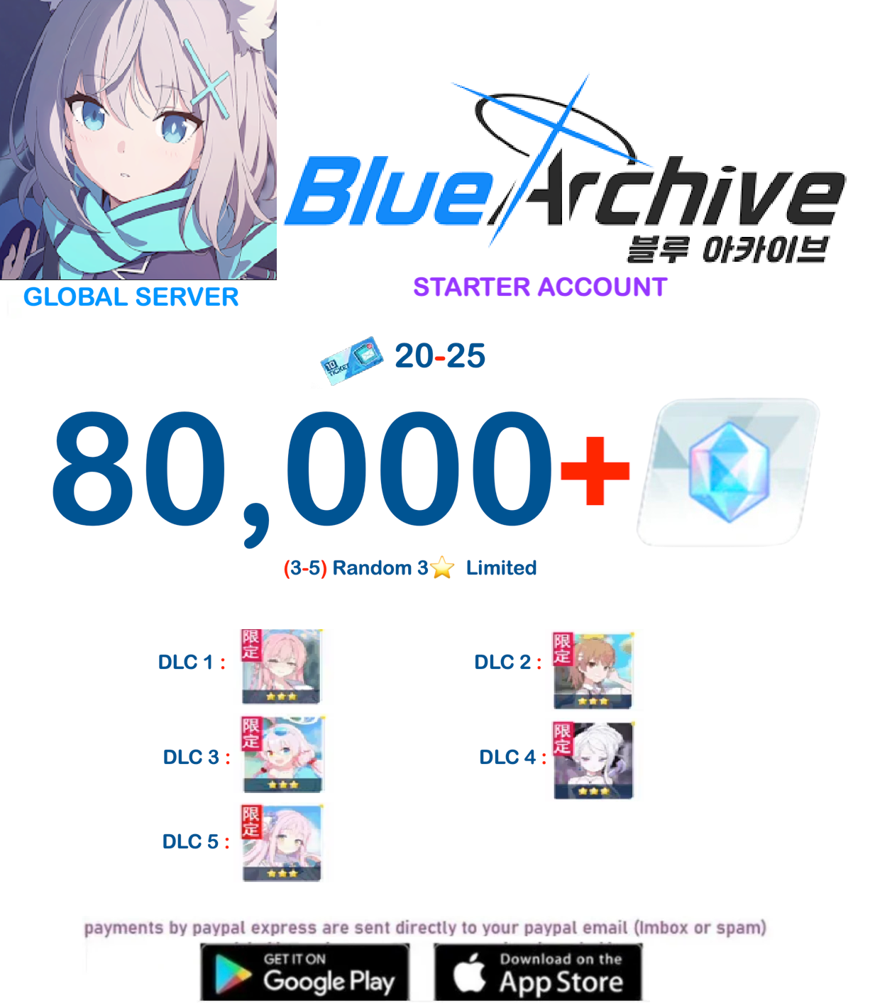 ⭐GLOBAL SERVER⭐Multiple Combinations ⭐  Blue Archive  Reroll Account