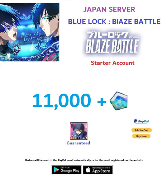 [Japan Server]11,000✯ +  BLUE LOCK  BLAZE BATTLE -  Reroll Starter Account