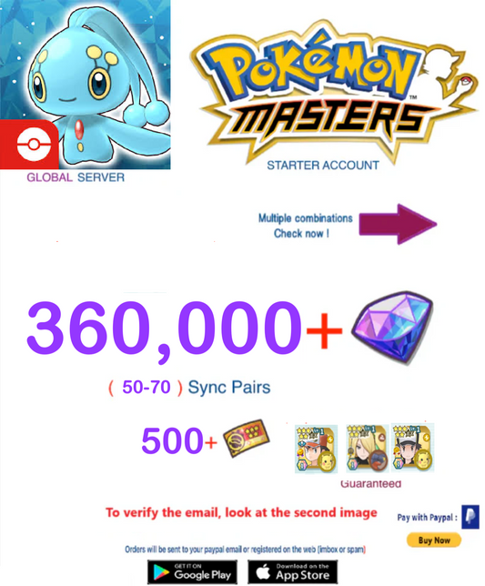[Global Server/Android Version] 321,000 Gems Pokemon Master Ex  Reroll Starter Account